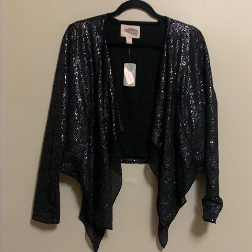 black sequin sweater